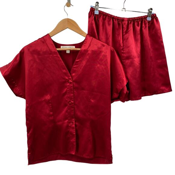 Victoria's Secret 1996 red satin pajama set - Picture 1 of 5